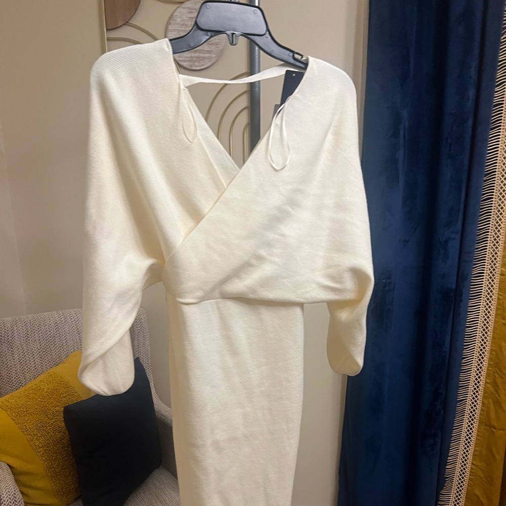 NWT Privy Cream Sweater dress size small